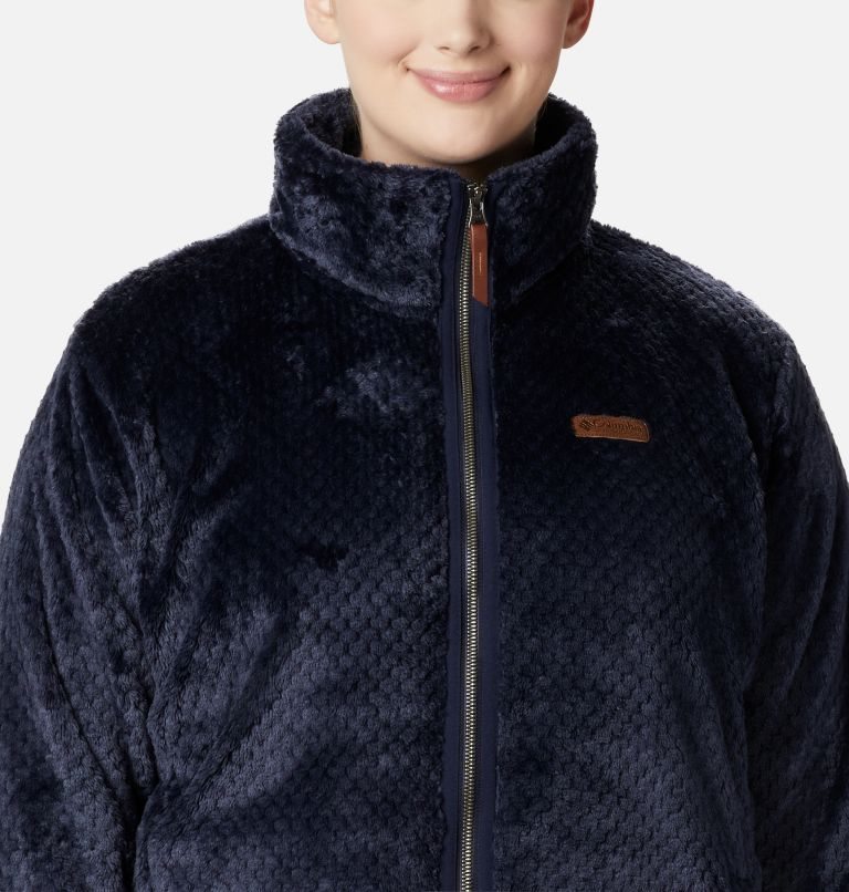 Women's Columbia Fireside II Plush Full Zip Fleece Jackets Navy | Plus Size CA-U01LA